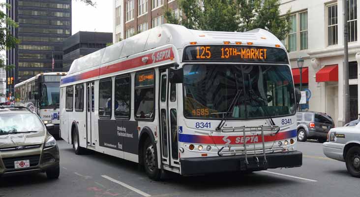 SEPTA New Flyer DE40LFR 8341